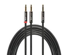 1010 Music 3.5m To 2 X3.5m Stereo Breakout Cable - 1.4M 3 Pack