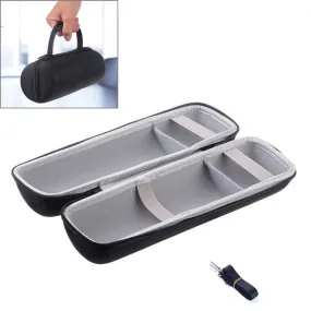 2 in 1 Hard PU Carry Zipper Storage Box Bag   Soft Silicone Cover for JBL Charge 3 Bluetooth Speaker with Shoulder Strap(Grey)