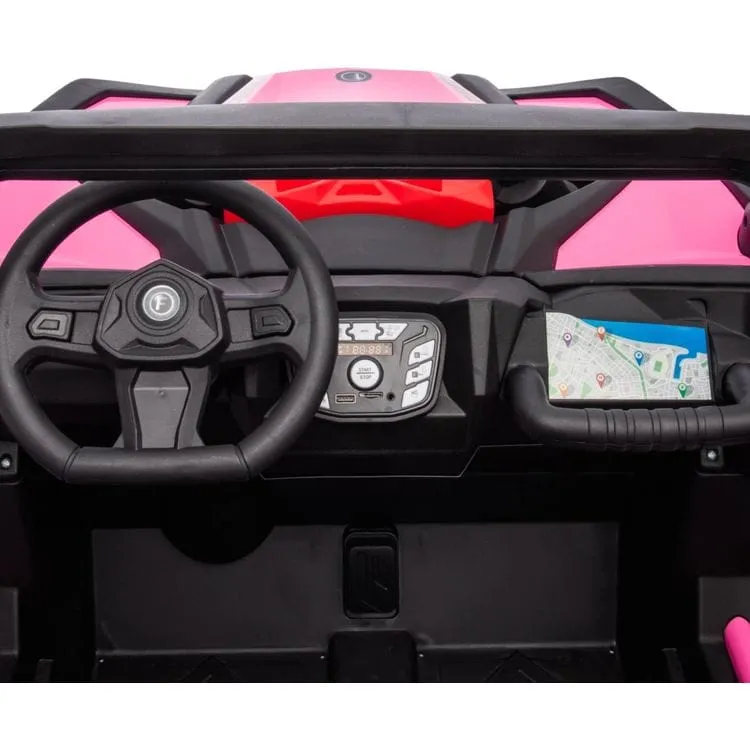 24V Freddo Toys Storm UTV 2 Seater Ride On - Pink