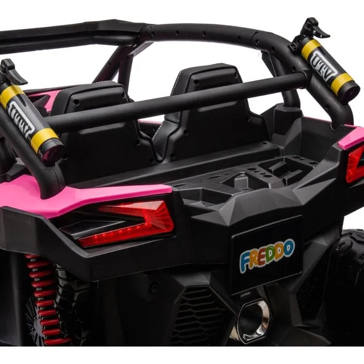 24V Freddo Toys Storm UTV 2 Seater Ride On - Pink