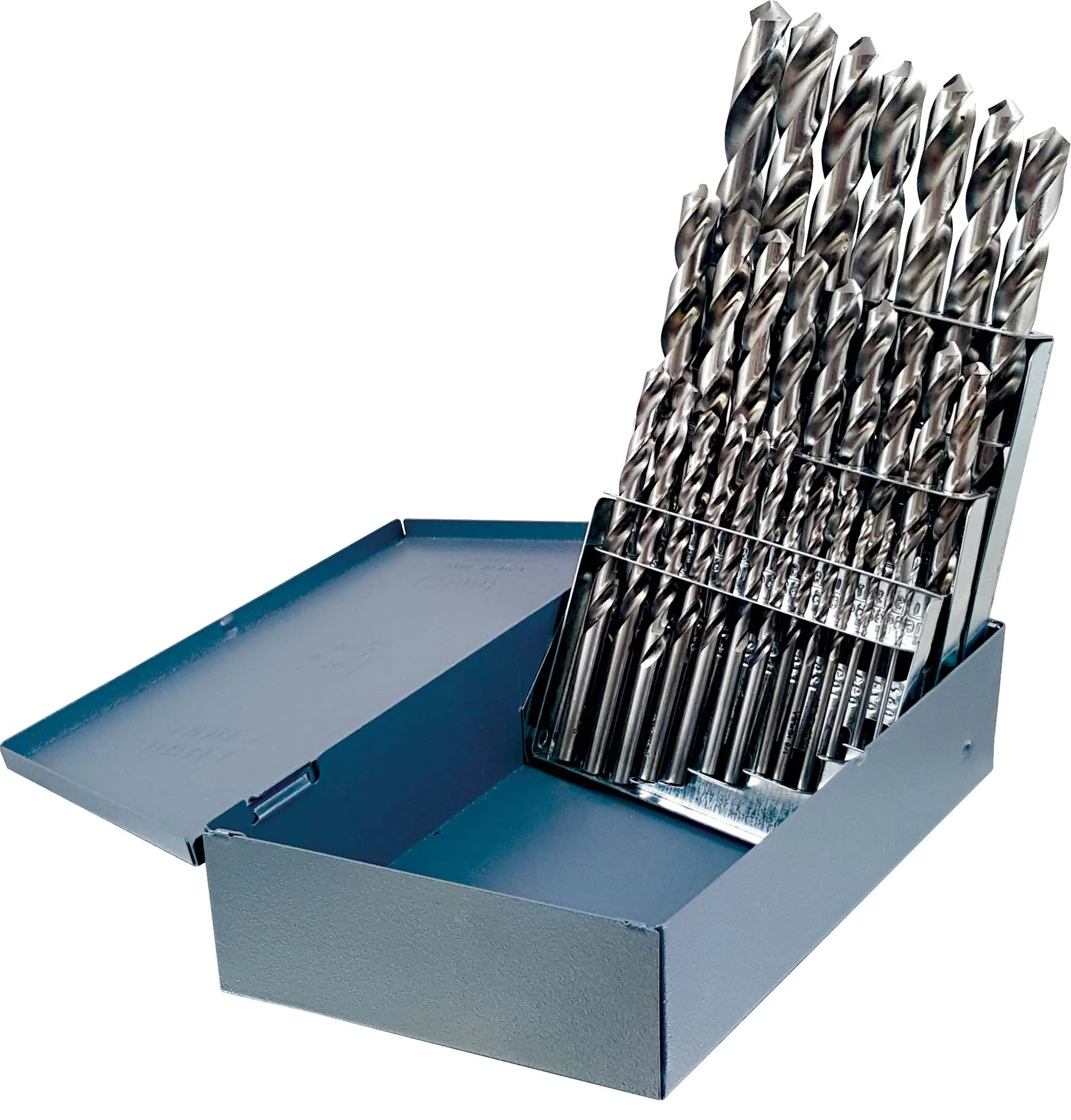 29pc 1/16-1/2X64 Titanium Nitride Coated For added wear resistance and better lubricity of tool surface which increases tool life and productivity 118° Point Fractional Jobber Drill Sets Delivered in Huot Metal Case Made in the USA