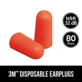 3M™ Disposable Earplugs, 92800H80-DC, 80 pairs/pack, 6 packs/case