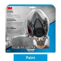 3M™ Performance Reusable Paint Project Respirator OV/P95, 6211P1-DC,
Size Medium, 1 each/pack, 4 packs/case