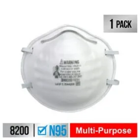 3M™ Sanding and Fiberglass Respirator N95 Particulate, 8200H1-DC, 1
each/pack, 24 packs/case