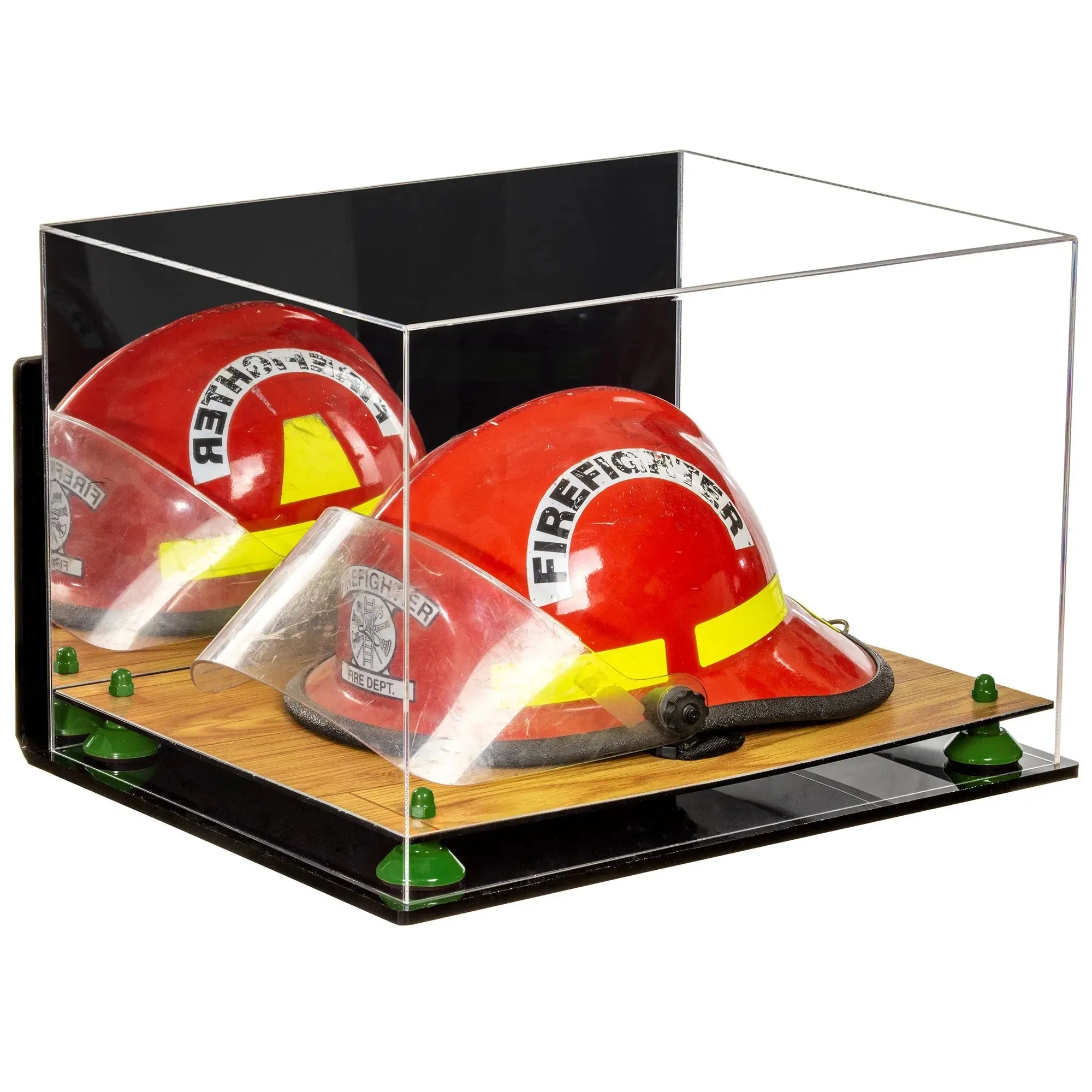 Acrylic Fireman's Helmet Display Case – Mirror Wall Mounts (A014/V60)