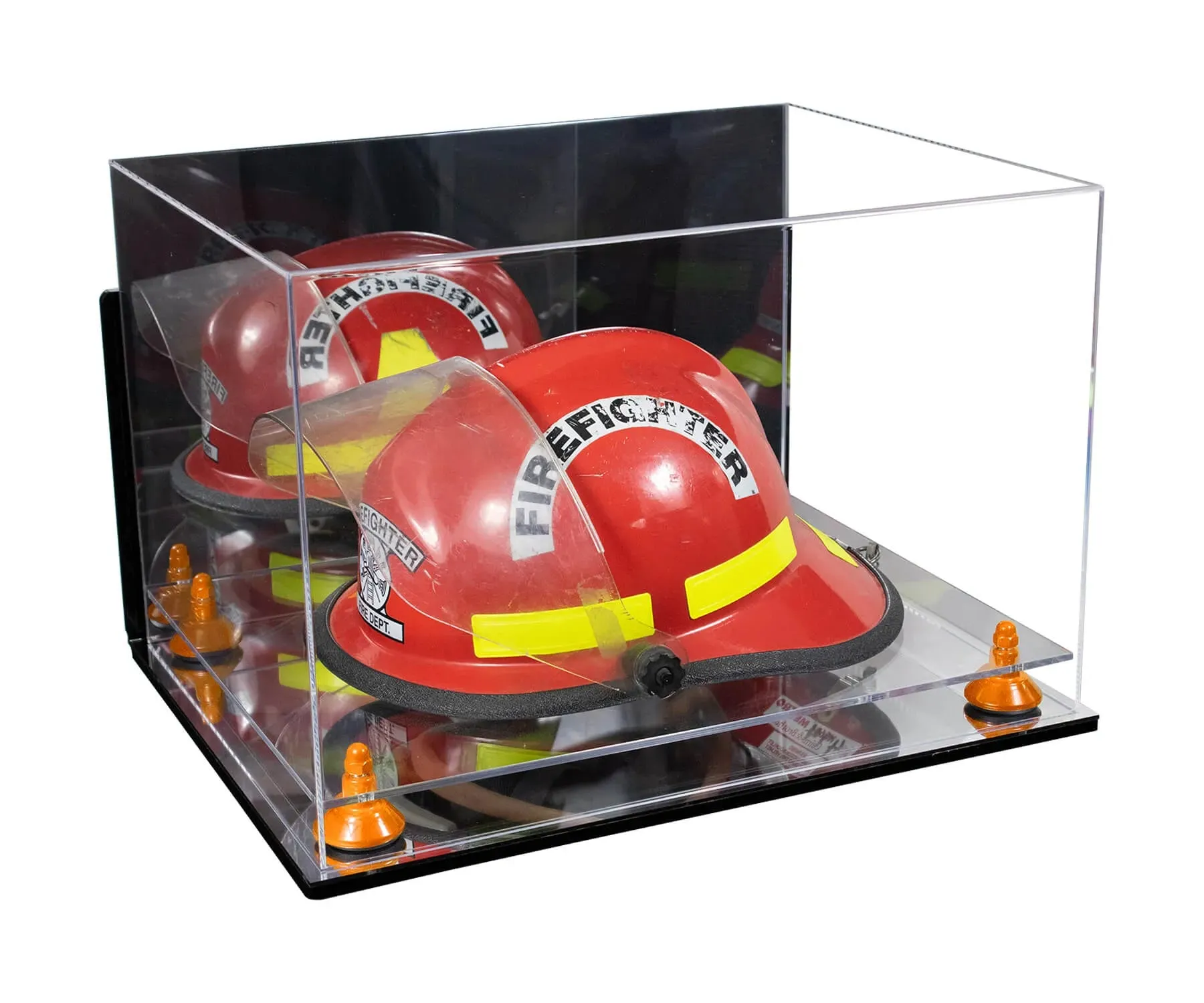 Acrylic Fireman's Helmet Display Case – Mirror Wall Mounts (A014/V60)