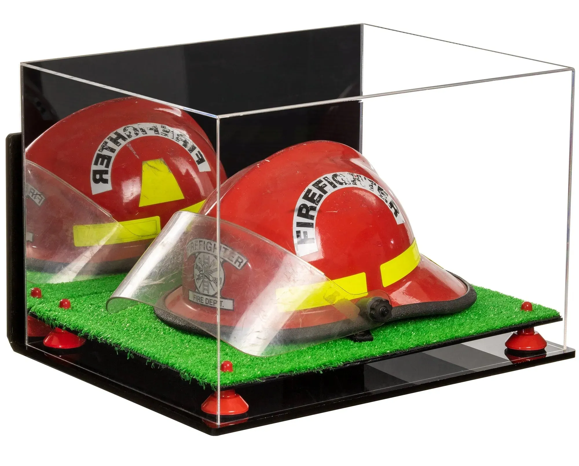 Acrylic Fireman's Helmet Display Case – Mirror Wall Mounts (A014/V60)