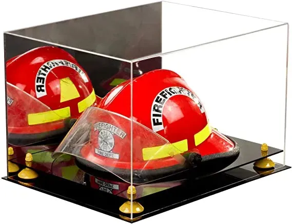 Acrylic Fireman's Helmet Display Case – Mirror Wall Mounts (A014/V60)