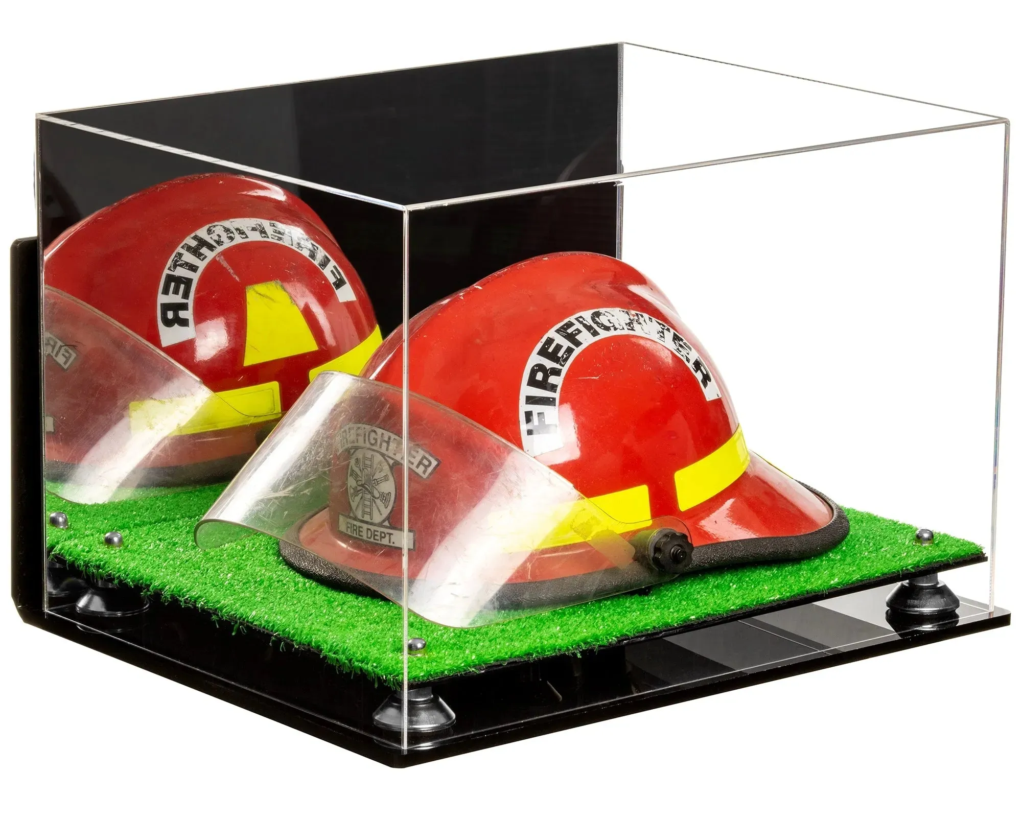 Acrylic Fireman's Helmet Display Case – Mirror Wall Mounts (A014/V60)