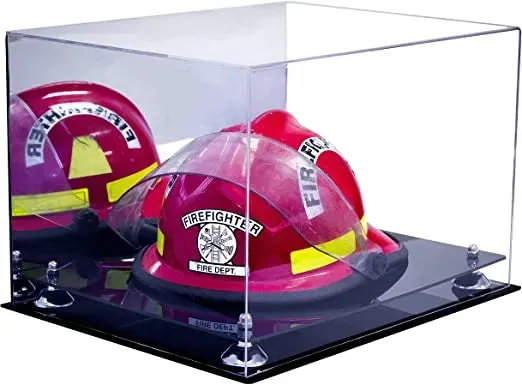 Acrylic Fireman's Helmet Display Case – Mirror Wall Mounts (A014/V60)