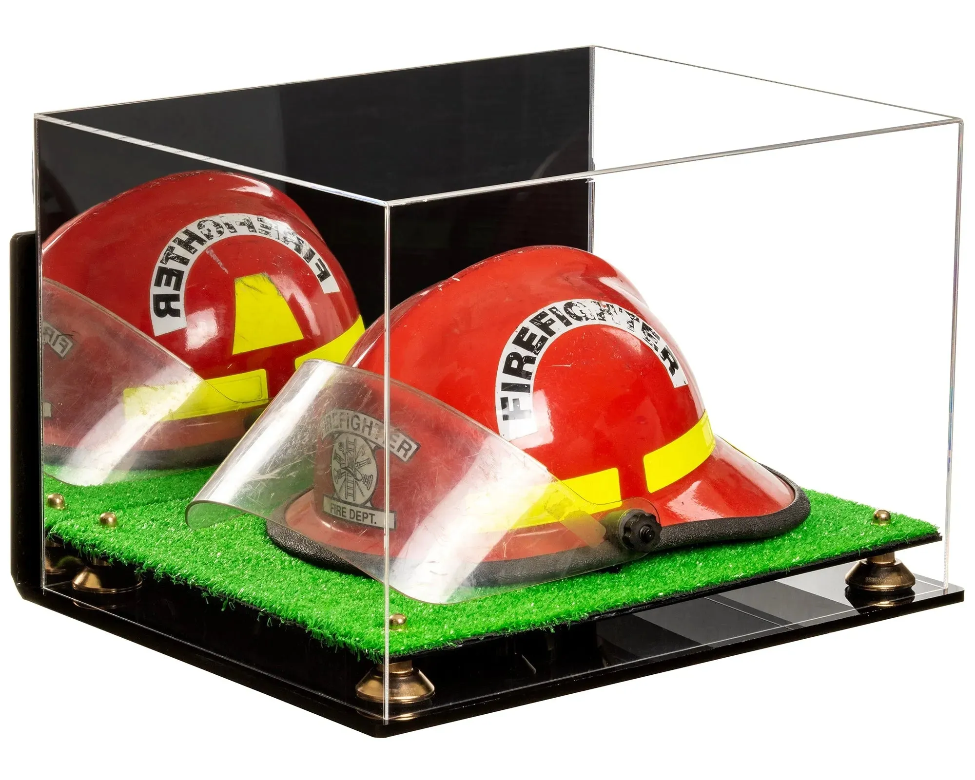 Acrylic Fireman's Helmet Display Case – Mirror Wall Mounts (A014/V60)