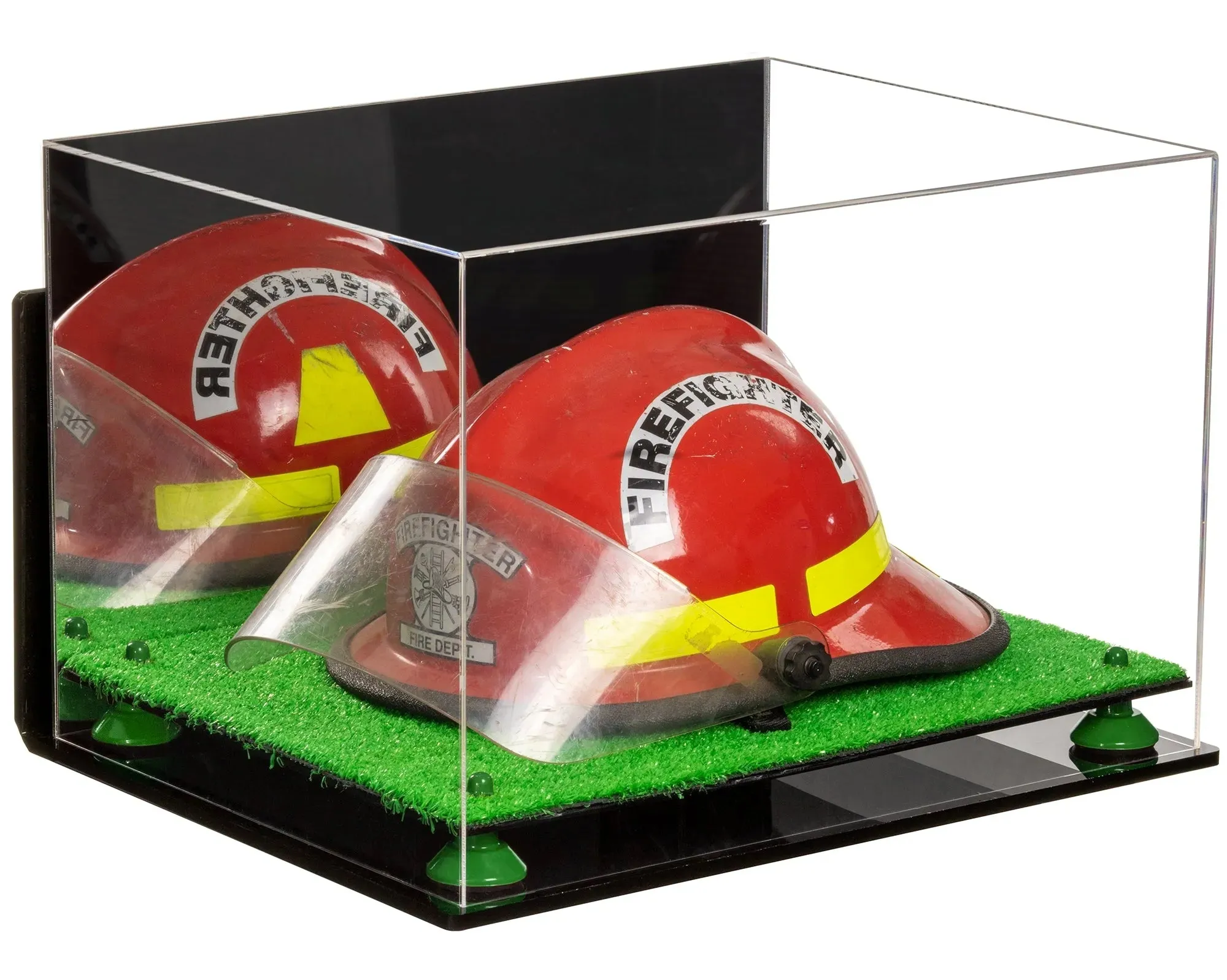 Acrylic Fireman's Helmet Display Case – Mirror Wall Mounts (A014/V60)