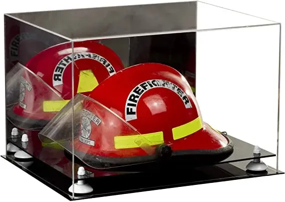 Acrylic Fireman's Helmet Display Case – Mirror Wall Mounts (A014/V60)