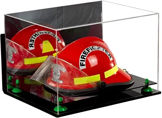 Acrylic Fireman's Helmet Display Case – Mirror Wall Mounts (A014/V60)