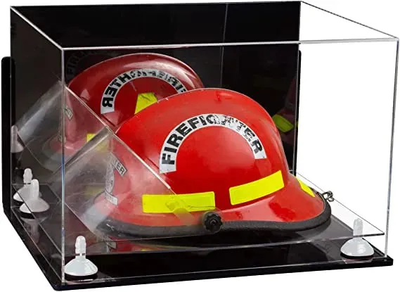 Acrylic Fireman's Helmet Display Case – Mirror Wall Mounts (A014/V60)