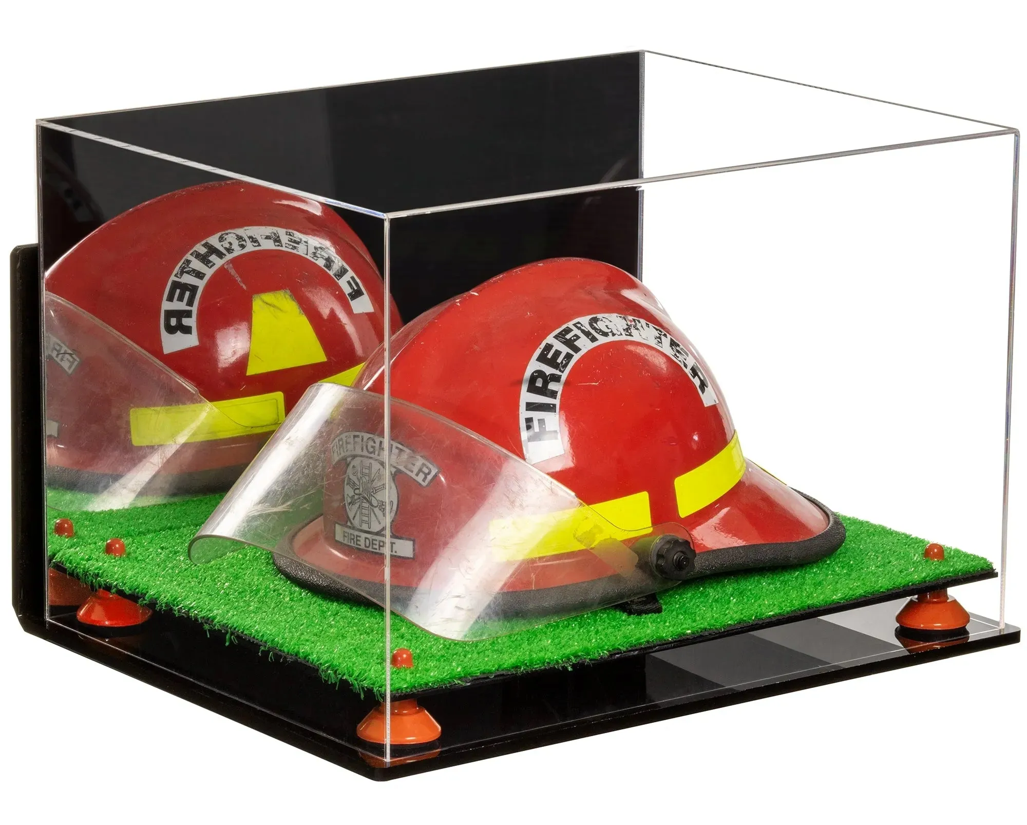 Acrylic Fireman's Helmet Display Case – Mirror Wall Mounts (A014/V60)