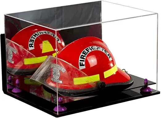 Acrylic Fireman's Helmet Display Case – Mirror Wall Mounts (A014/V60)