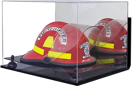 Acrylic Fireman's Helmet Display Case – Mirror Wall Mounts (A014/V60)