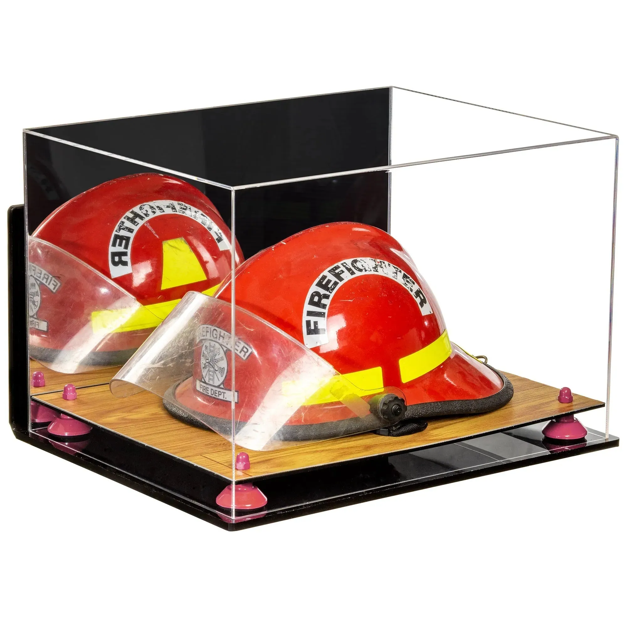 Acrylic Fireman's Helmet Display Case – Mirror Wall Mounts (A014/V60)