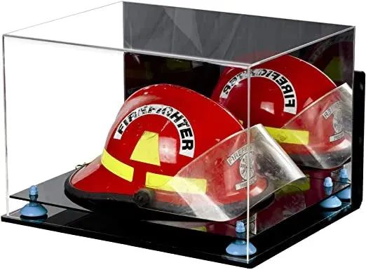 Acrylic Fireman's Helmet Display Case – Mirror Wall Mounts (A014/V60)