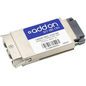 Addon Cisco Cwdm-Gbic-1510 Compatible Taa Compliant 1000Base-Cwdm Gbic Transceiver (Smf, 1510Nm, 80Km, Sc)