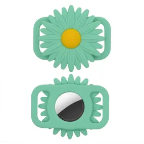 AirTags daisy flower silicone cover - Green