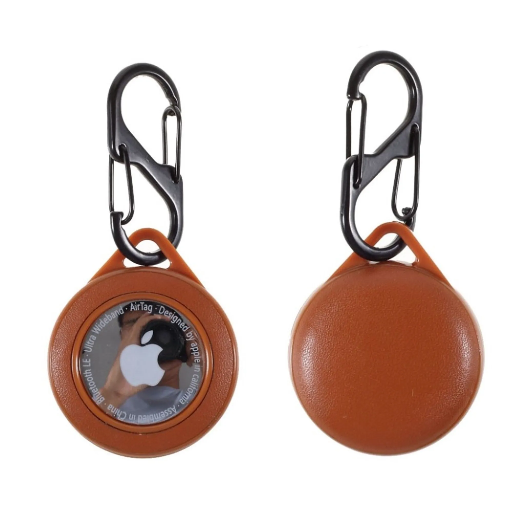 AirTags protective cover with keychain - Brown