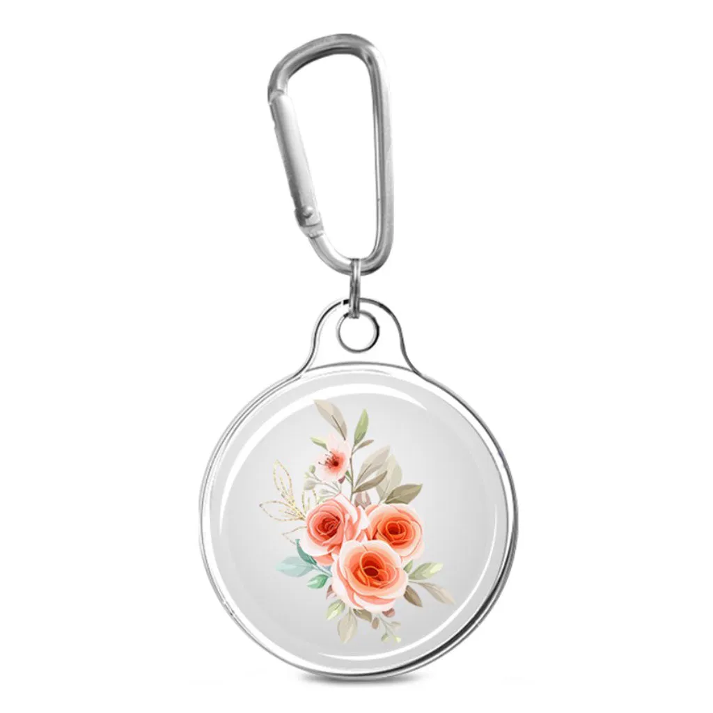 AirTags unique pattern cover with key ring - Camellia