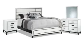 Alive 6-Piece Full Bedroom Set - White/Black