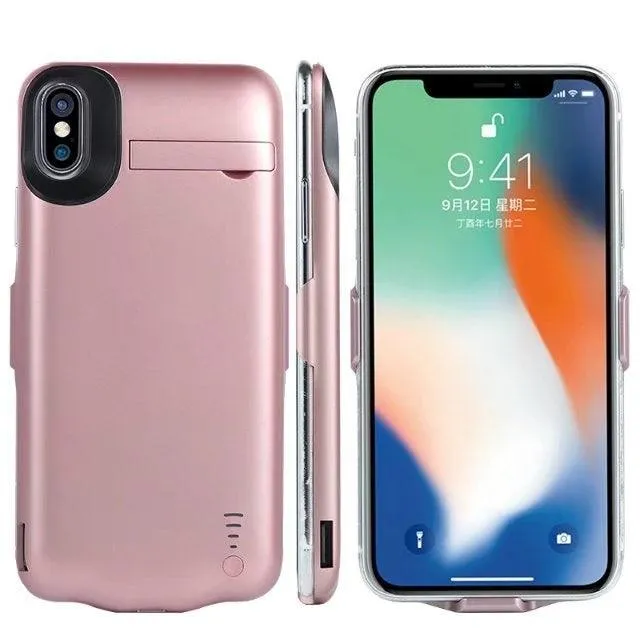 Apple iPhone X / 10 External Battery Case Backup Charger Power Bank 5000mAh Stand by Modes