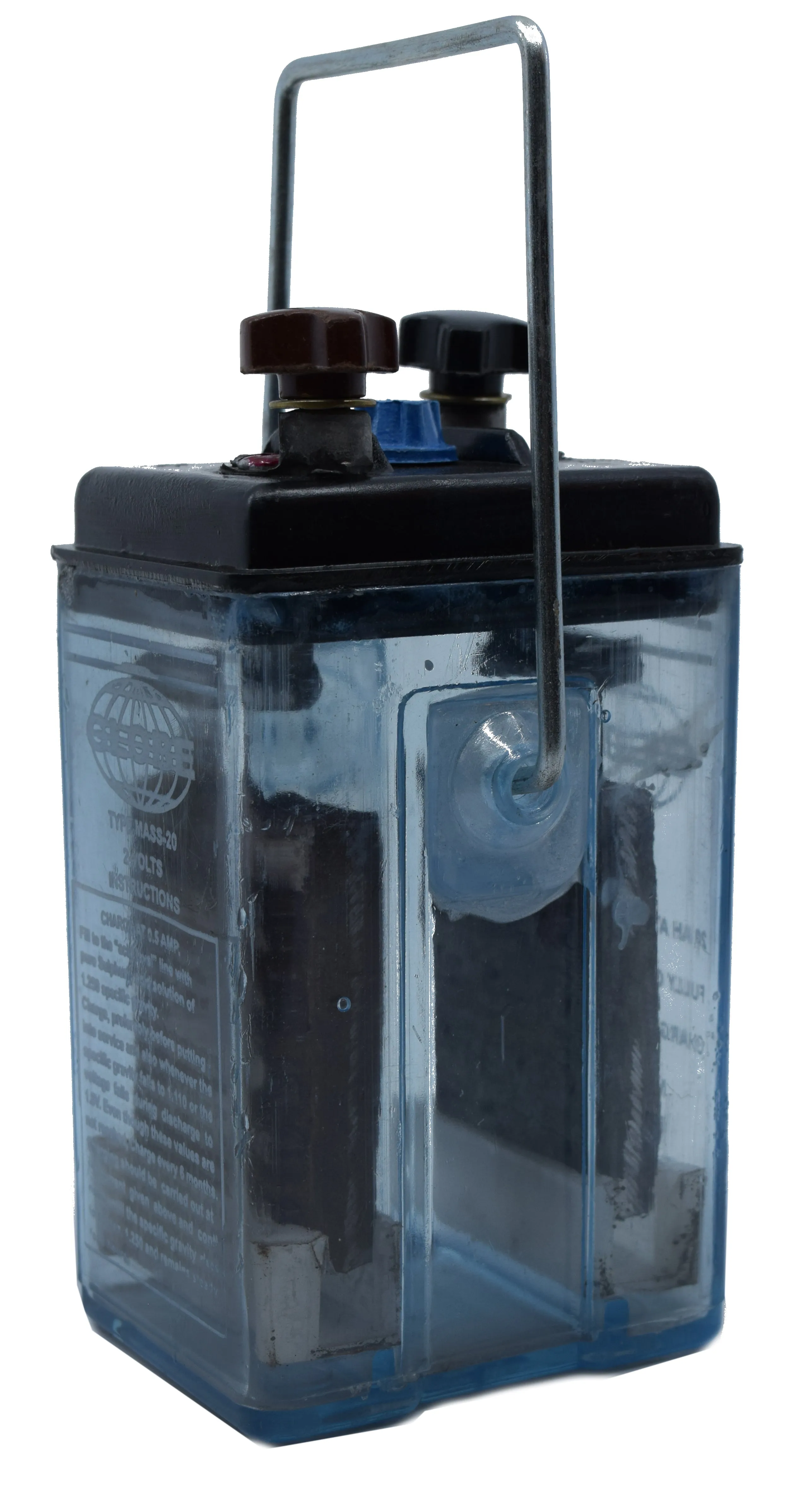 Battery Lead Accumulator, Capacity 20AH, with Fitted, Removable Handle - Eisco Labs