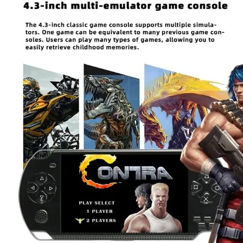 Best to Buy New HD 4.3" inch 8GB Handheld Game Console Built in 1500 Games for Multiple simulators X6 Retro Video Game Console mp3/mp4/ TV Out Portable Game Player Device | Assorted Colour|