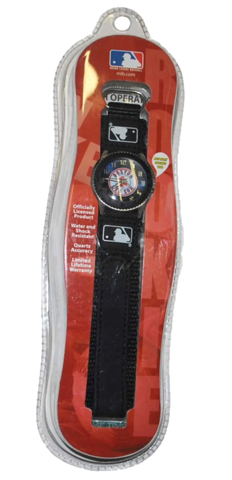 Boston Red Sox Game Time Youth Black Circle Logo Water & Shock Resistant Watch