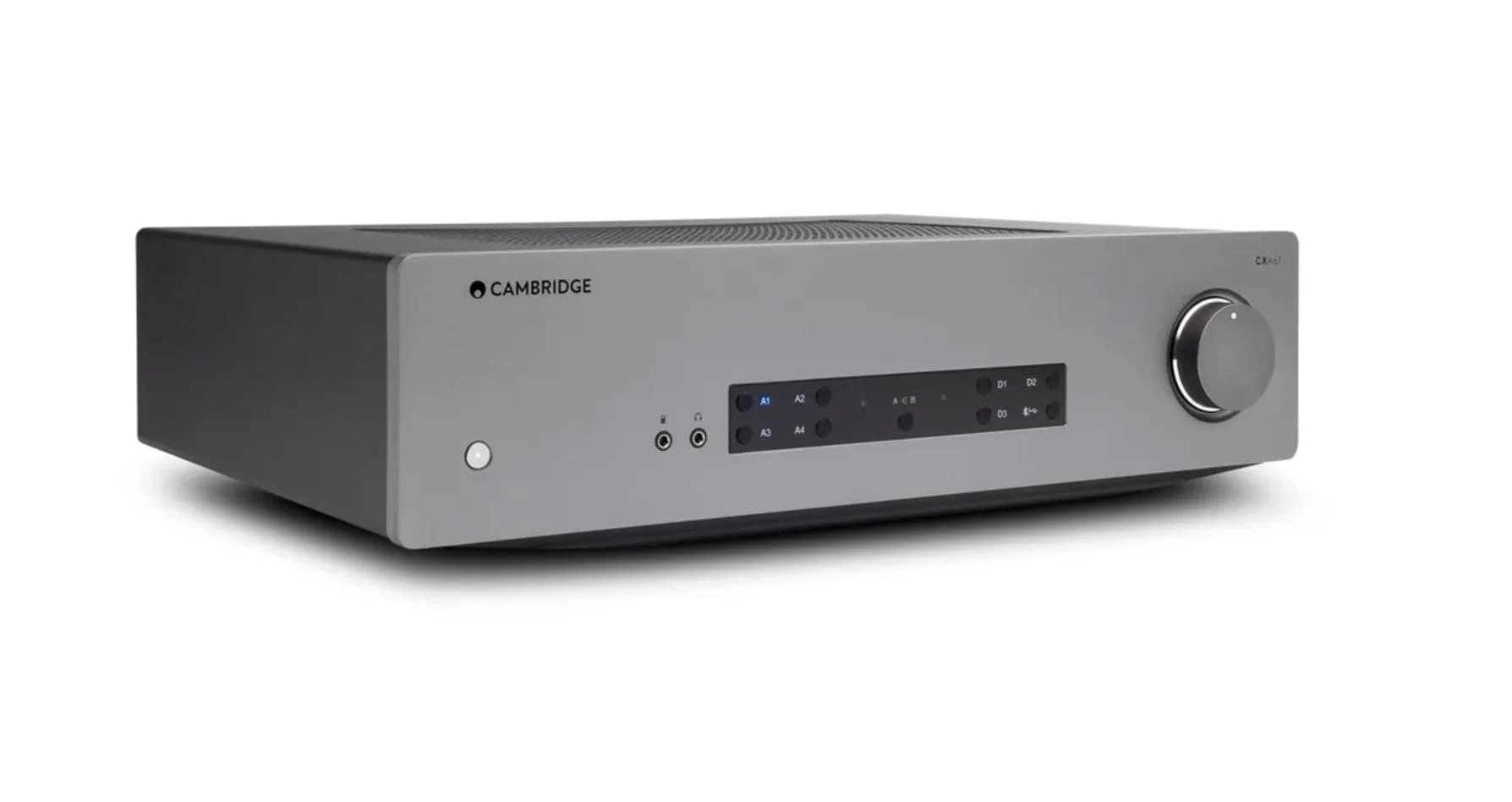 Cambridge Audio Stereo Two-Channel Amplifier with Bluetooth and Built-in DAC 60 Watts Per Channel Lunar Grey - Certified Refurbished