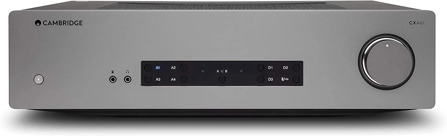 Cambridge Audio Stereo Two-Channel Amplifier with Bluetooth and Built-in DAC 60 Watts Per Channel Lunar Grey - Certified Refurbished