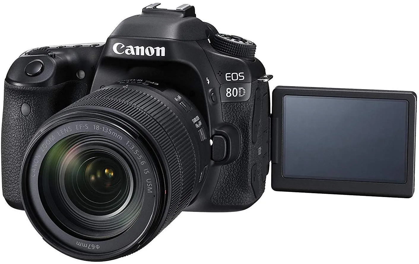 Canon EOS 80D Lens Kit - 24.2 MP, SLR Camera, 18 - 55mm IS STM, Black