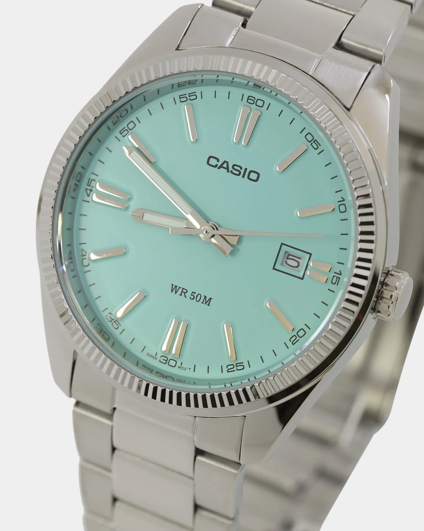 Casio MTP1302PD-2A2 Watch Silver/Turquoise