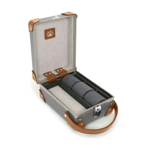 Centenary · 3-Slot Watch Case | Grey/Caramel