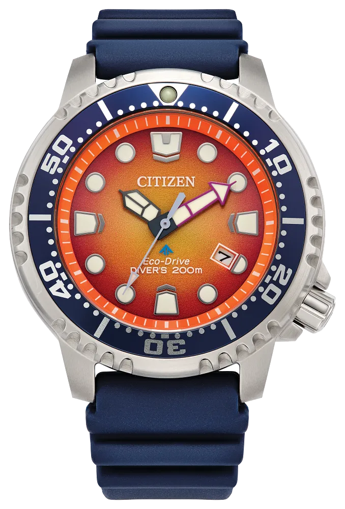 CITIZEN Eco-Drive Promaster Dive Watch Orange Dial BN0169-03X