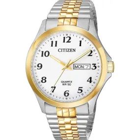 Citizen Gents 2 Tone White Dial Day / Date Watch