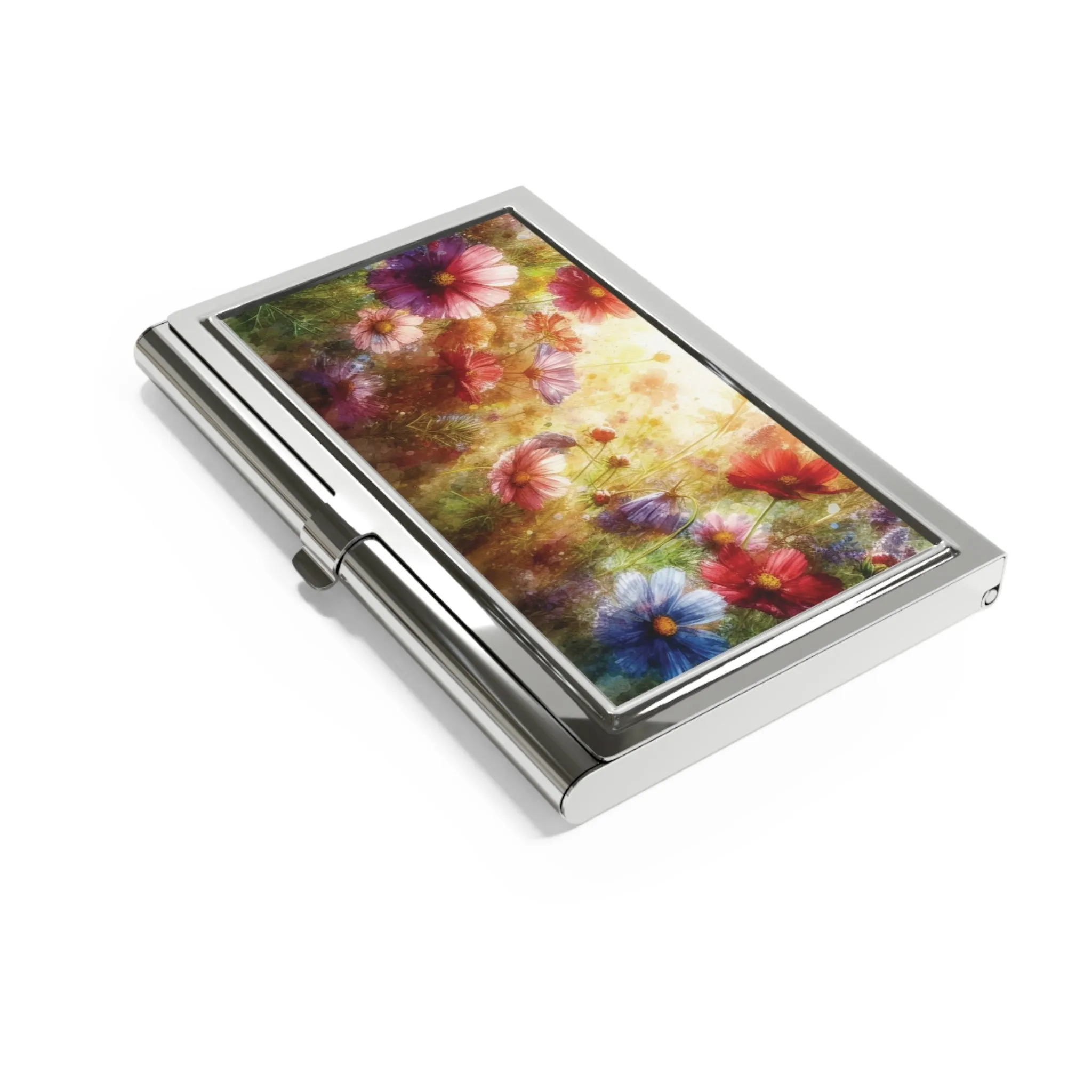 colourful flowers in spring Business Card Holder