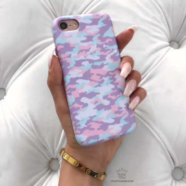 Cotton Candy Camo iPhone Case