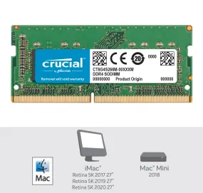 Crucial - Ddr4 - Module - 8 Gb - So-Dimm 260-Pin - 2666 Mhz / Pc4-21300 - Cl17 - 1.2 V - Unbuffered - Non-Ecc