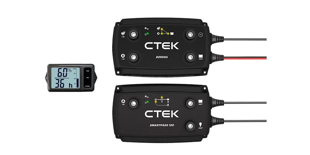 CTEK Battery Charger - 140A Off Road Bundle [D250SA, Smart Pass 120 & Battery Monitor] 40-257