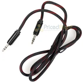 DS18 High Quality 3.5mm Aux Cable 3 Ft Headphone Jack Connector Plug HQAUX3FT