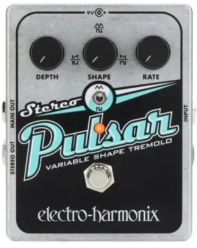 Electro-Harmonix STEREO PULSAR Variable Shape Tremolo Pedal