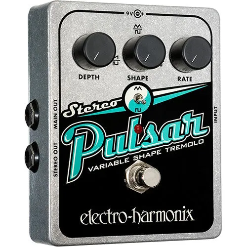 Electro-Harmonix STEREO PULSAR Variable Shape Tremolo Pedal