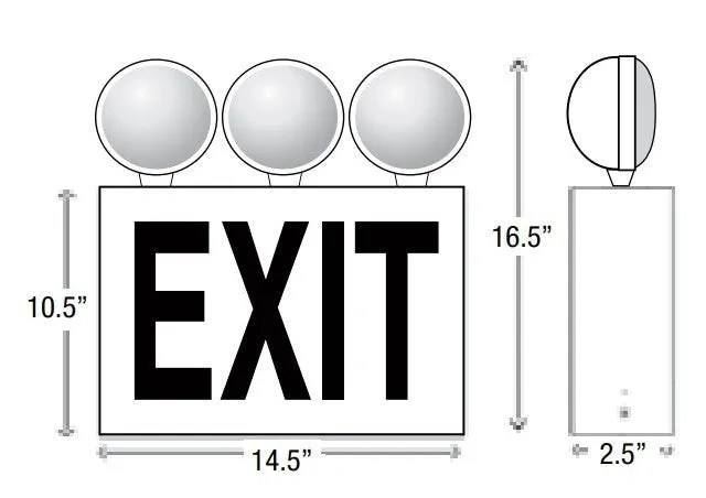 Emergilite 8NY-2/3R-LED-N NYC Approved Emergency Light Exit Sign Combo