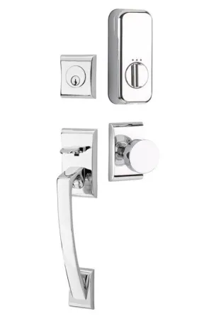 Emtek Single Cylinder Ares Handleset EMPowered Motorized Smart Lock Upgrade With Milano Lever