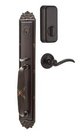 Emtek Single Cylinder Imperial Handleset EMPowered Motorized Smart Lock Upgrade With Norwich Knob